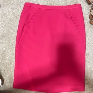 Ann Taylor Vibrant Pink Pencil Skirt